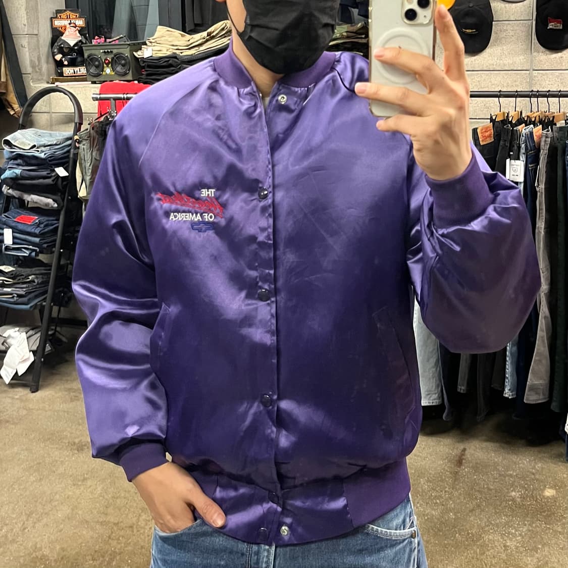 90s 쉐보레 나일론 사틴 자켓 (100) 상품이미지7