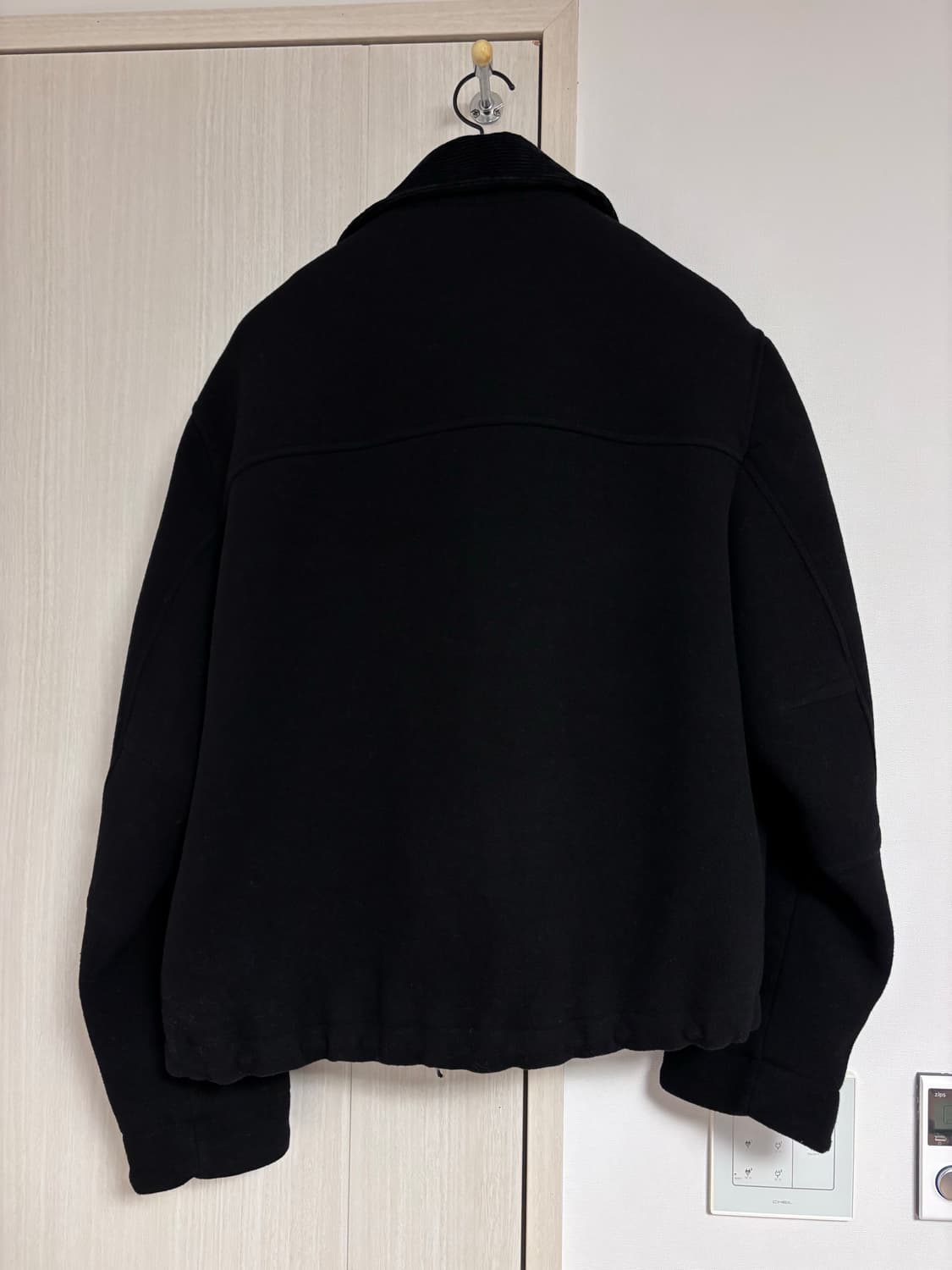 L 자라 블랙 코듀로이 칼라 울 자켓 상품이미지6