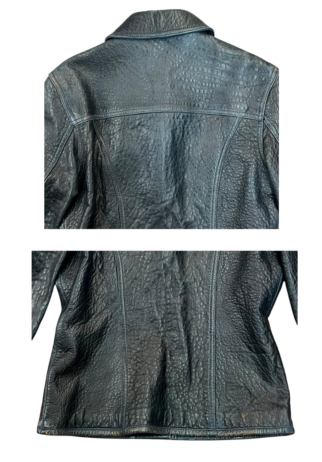 빈티지 양가죽 레더 자켓 다크그린  #csz1956 상품이미지8