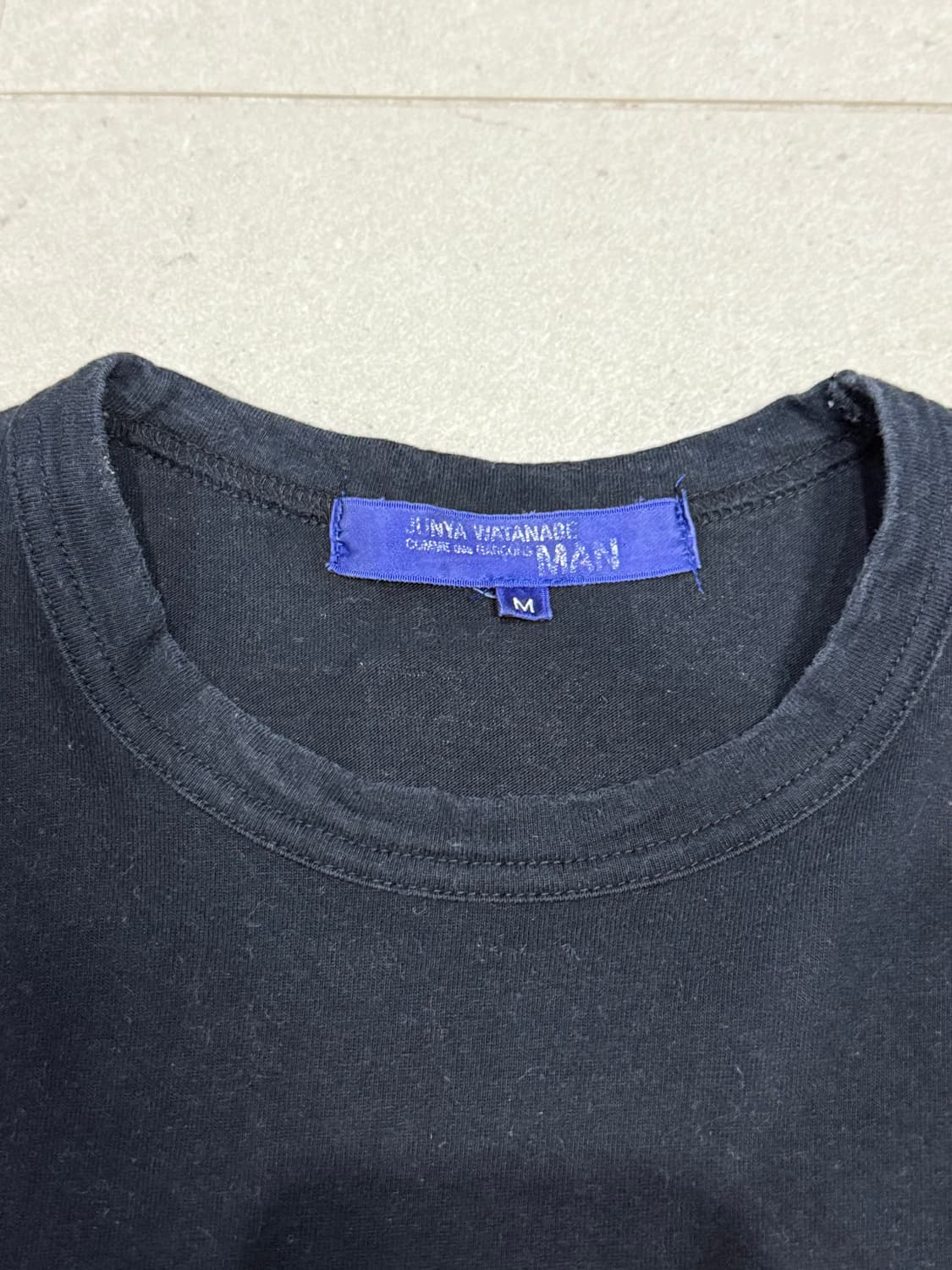 2002 준야 와타나베 후면 체크보드 프린팅 해골 반팔 티셔츠 상품이미지4