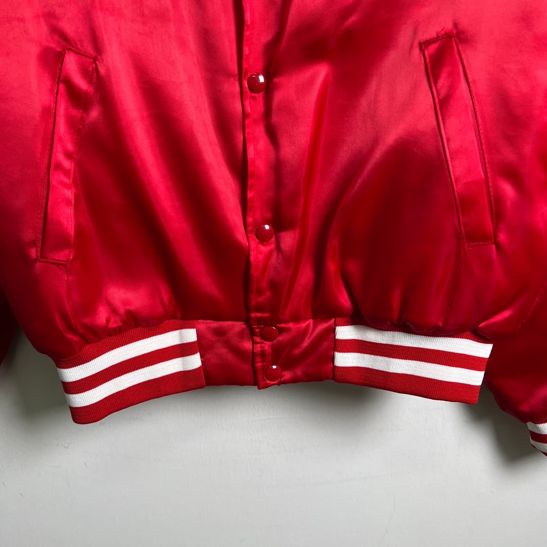 80's 빈티지 스윙스터 사틴 바시티 자켓 M 상품이미지5