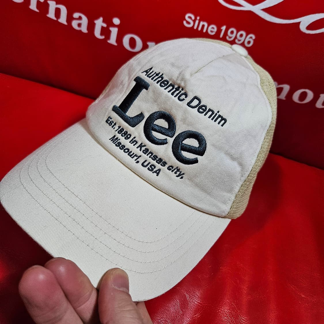 리(Lee) 22ss 빈티지 레터링 매쉬캡 Free 상품이미지1