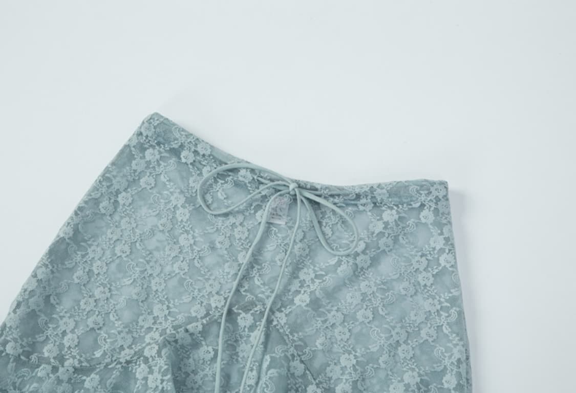 MINJIENA lace skirt bluegrey 상품이미지6