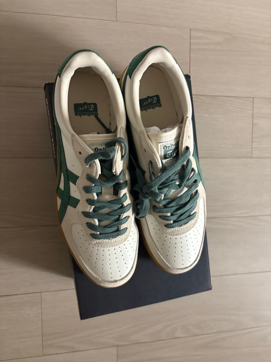 오니츠카 타이거 GSM 255 크림/하이킹 그린 새상품 상품이미지4