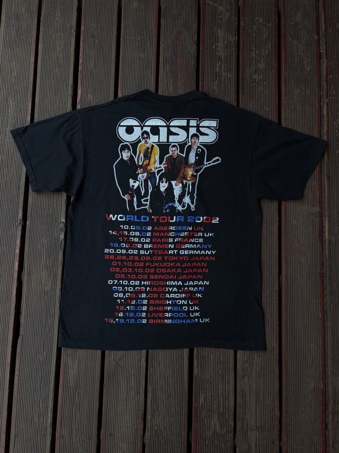 OASIS 오아시스 2002 월드투어 티셔츠 상품이미지1