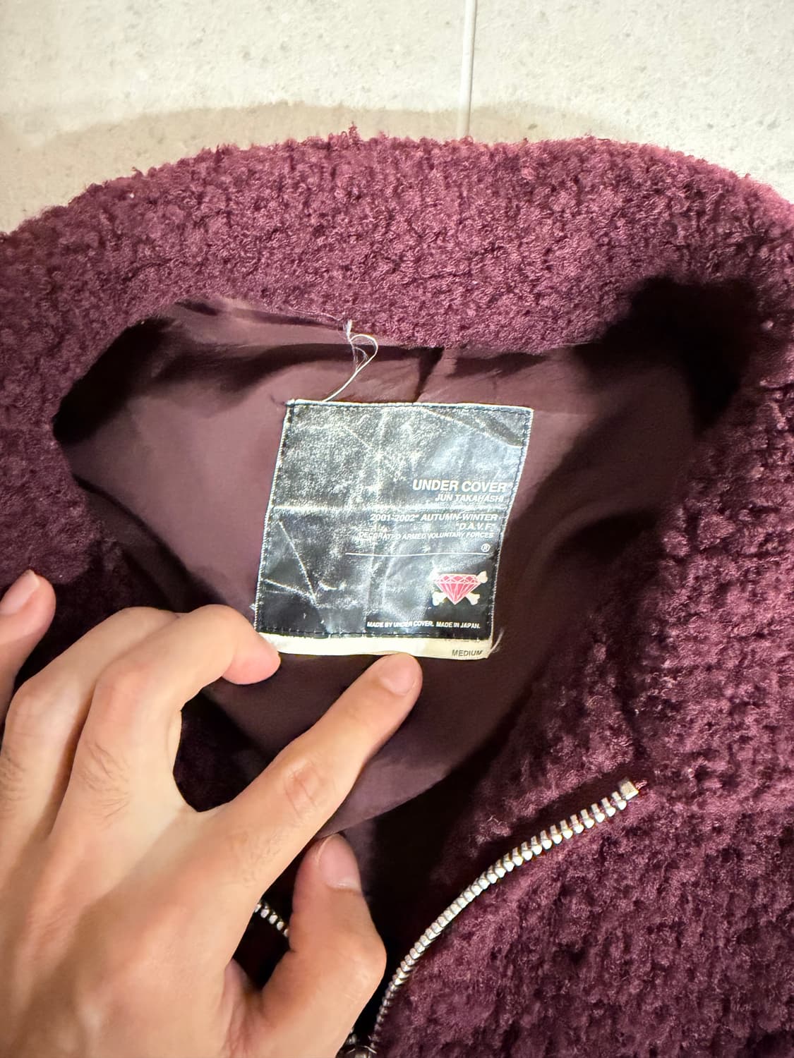 언더커버 aw01/02 플리스 집업 m 상품이미지2