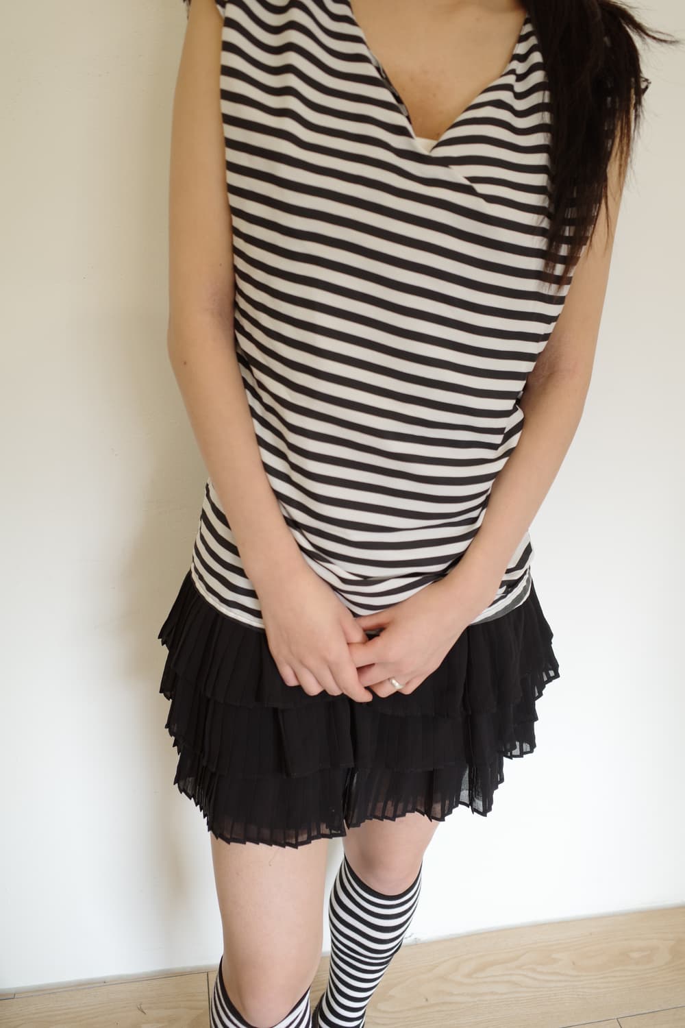 Stripe pleats ops 상품이미지2