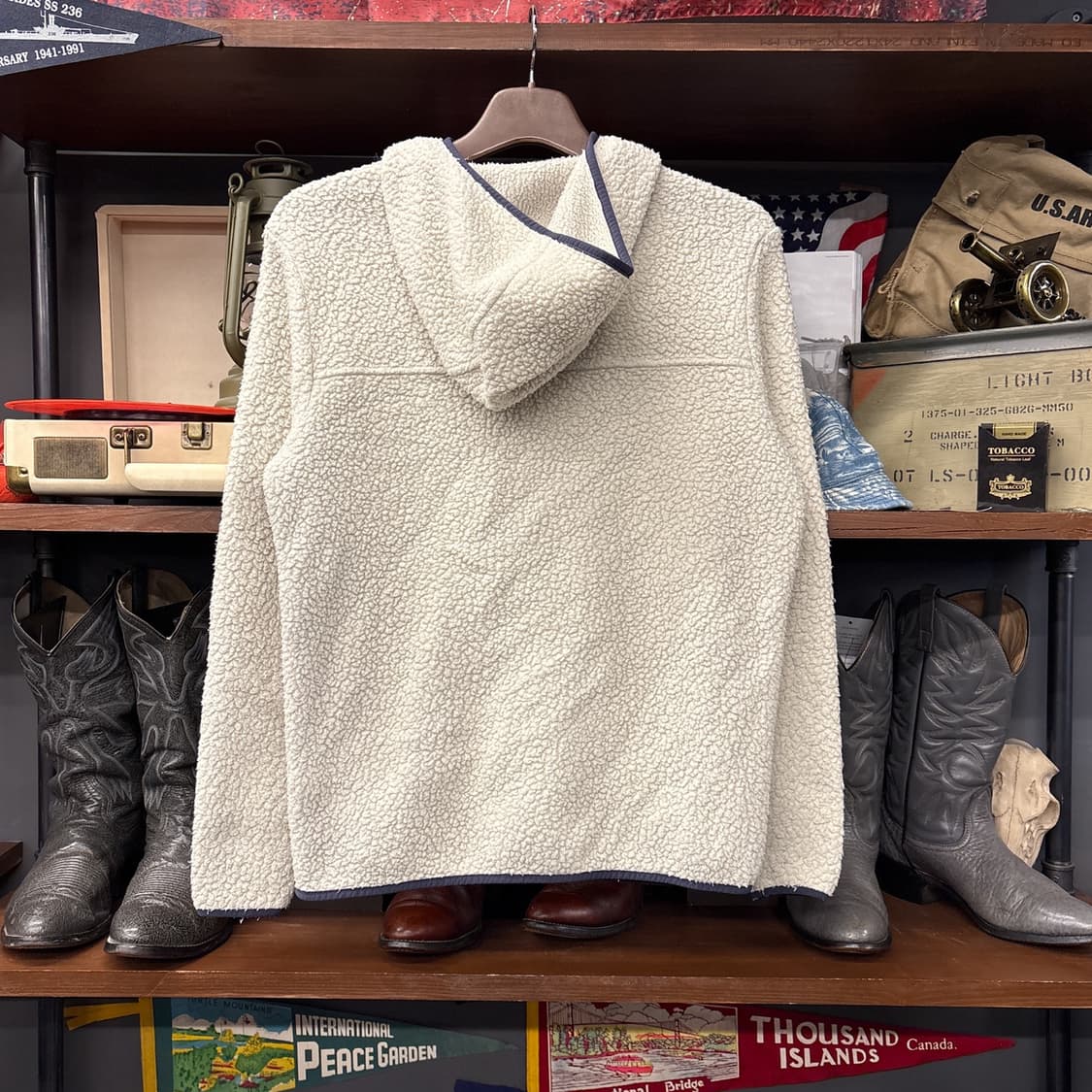 파타고니아 레트로파일 플리스 후드 집업자켓 아이보리 N882 상품이미지2