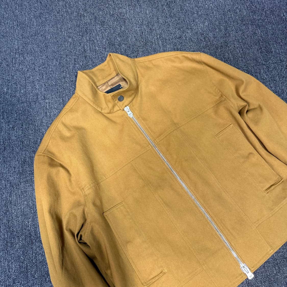 일꼬르소 하이넥 크롭 카멜 블루종 자켓 상품이미지2