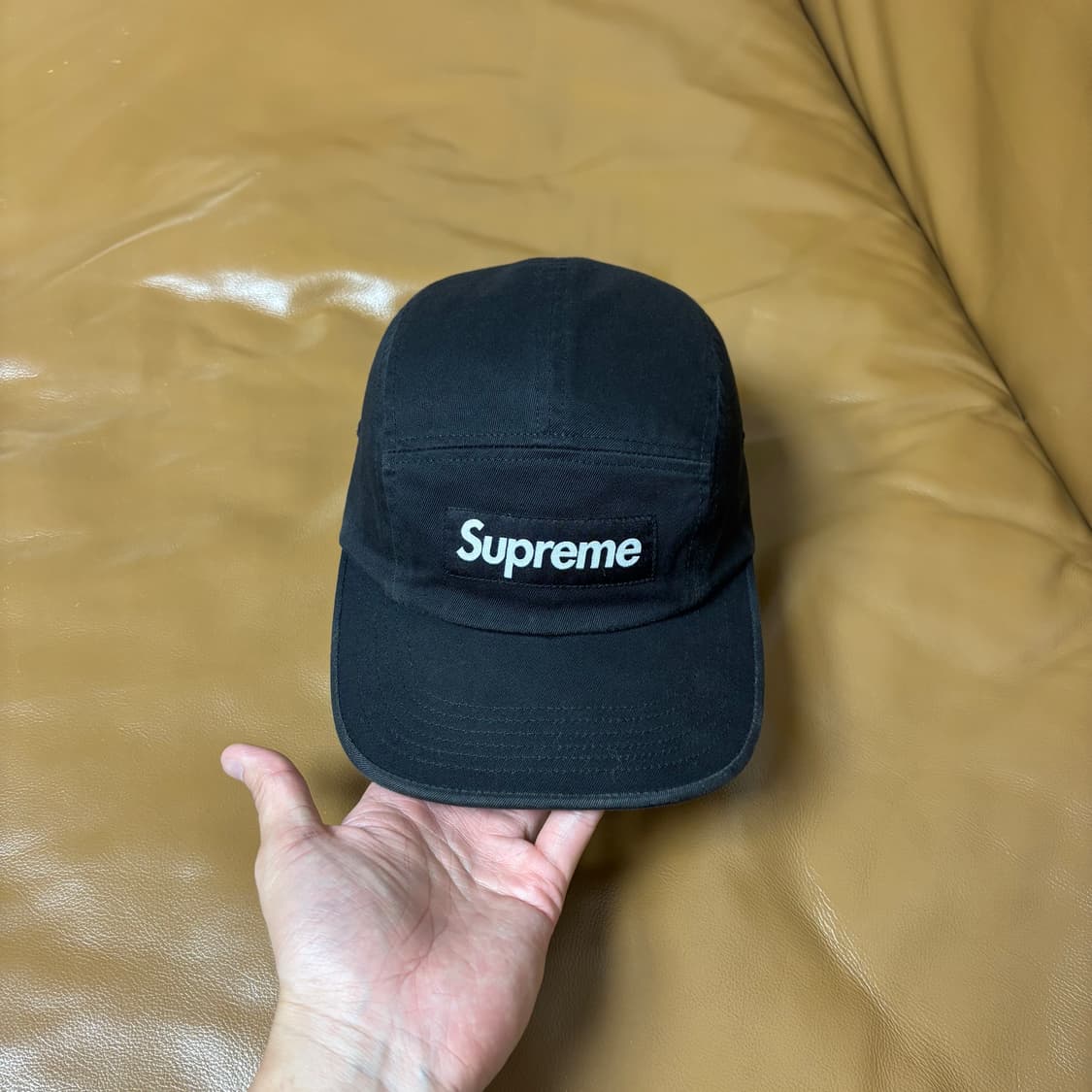 Supreme 슈프림 워시드 블랙 캠프캡 모자 (Washed Black) 상품이미지2
