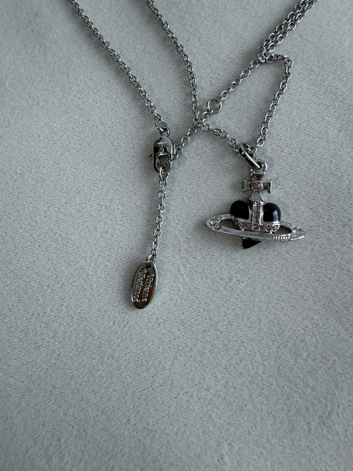 비비안웨스트우드 디아망떼 보라 하트 퍼플 목걸이 상품이미지2