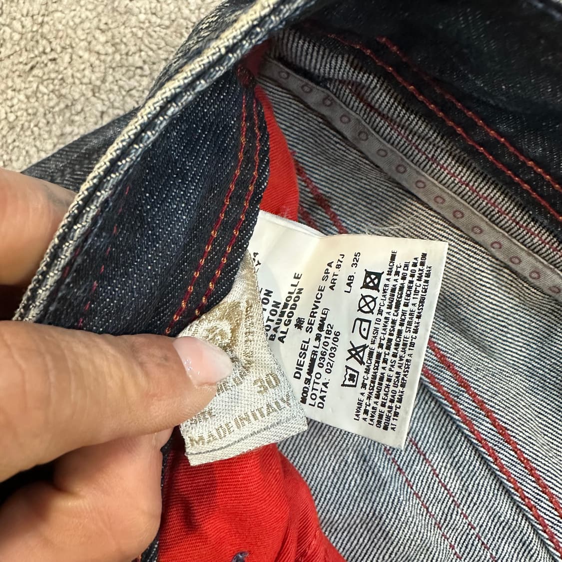 디젤 슬래머 지퍼 포켓 스트레이트 데님 팬츠(30) 상품이미지7