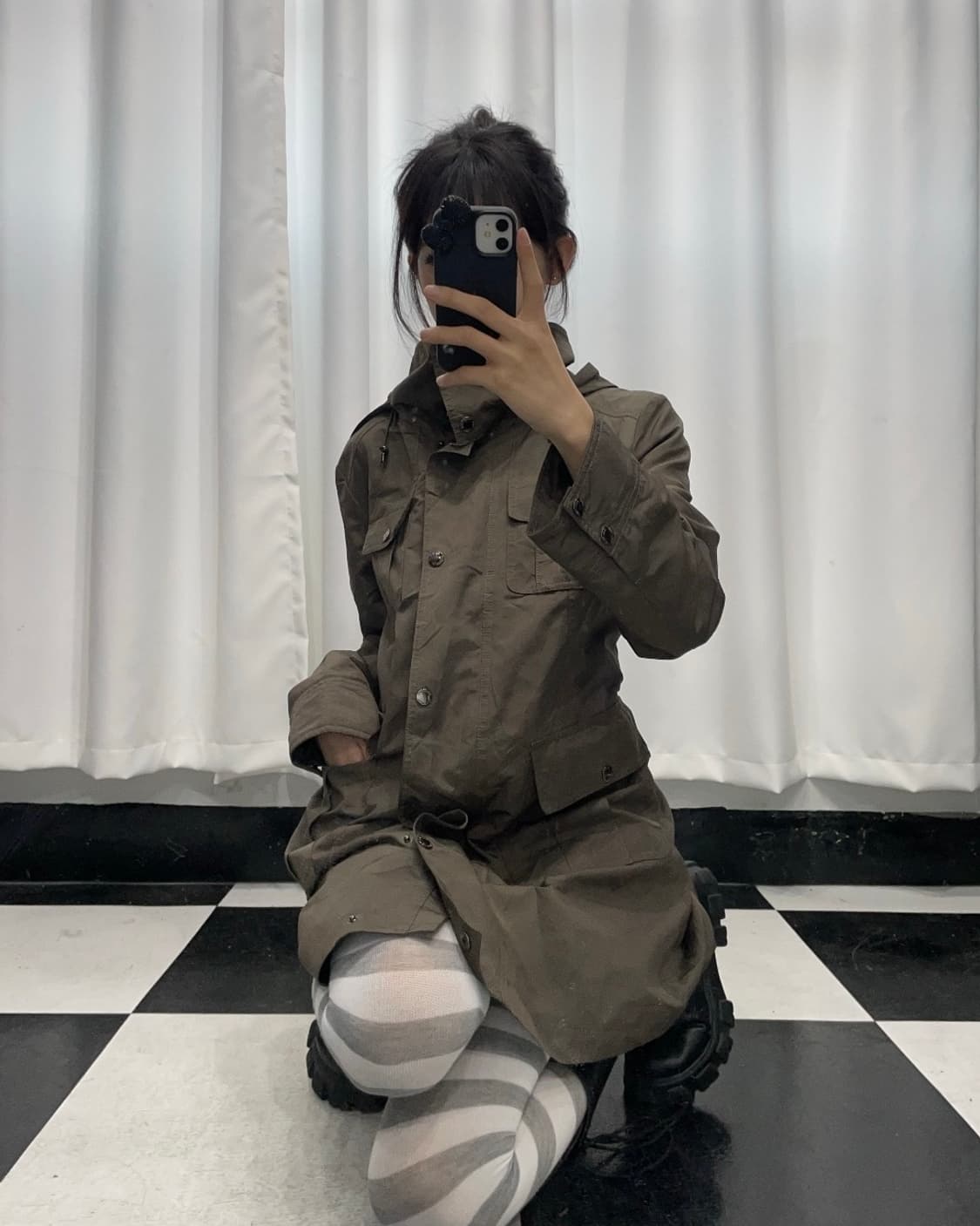 🎸카키 레인 코트🎸 상품이미지3