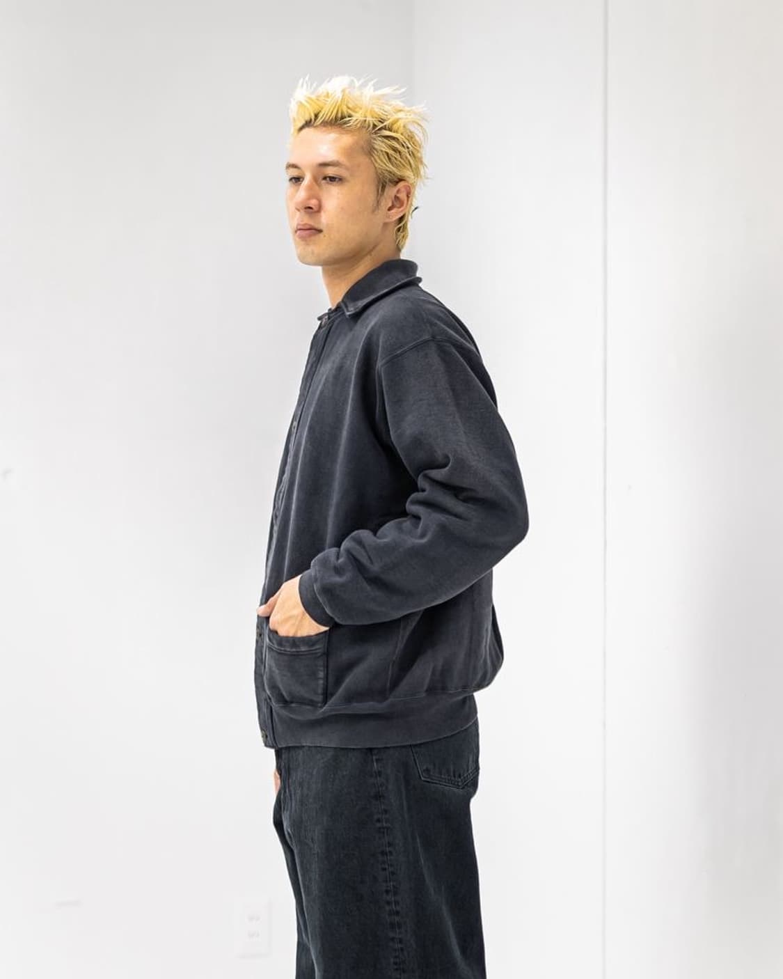 [2]아프레쎄 A.PRESSE 25AW 빈티지 스웻 가디건 상품이미지3