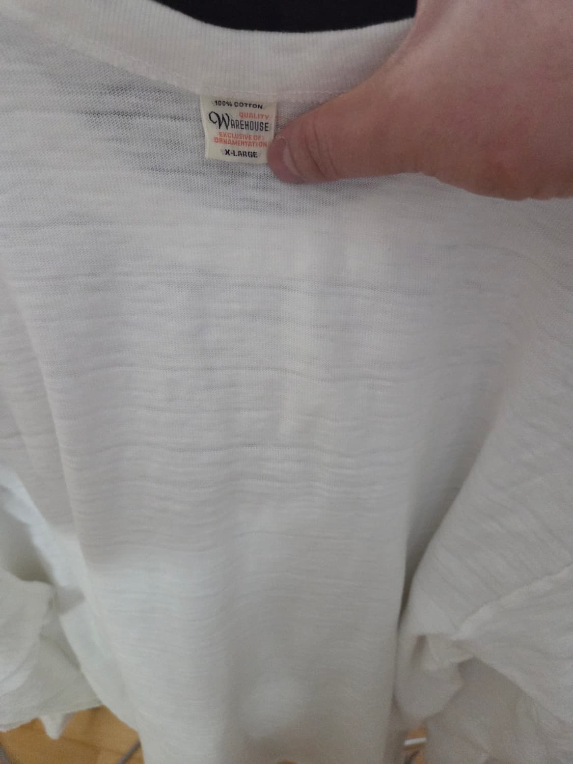 XL 웨어하우스 롱슬리브 5906 화이트, 블랙 일괄 상품이미지1