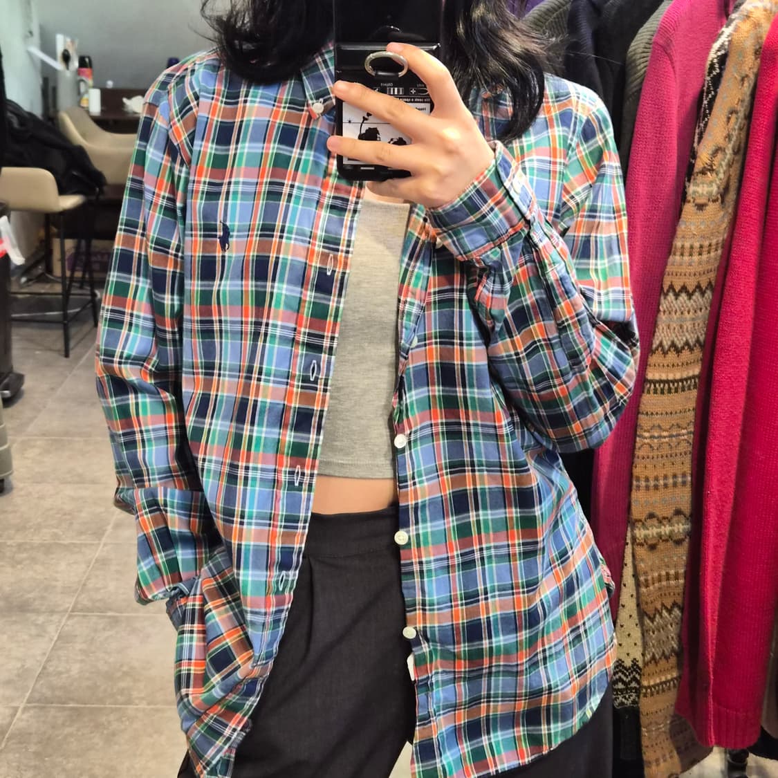 [NO.9] 랄프로렌 당근 체크 셔츠 상품이미지2