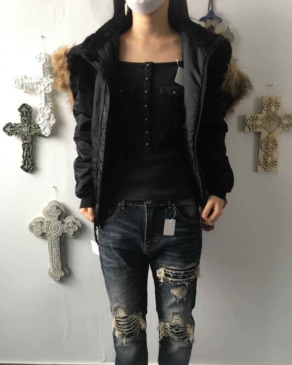 Alpha inderstries fake fur hood jacket 상품이미지6