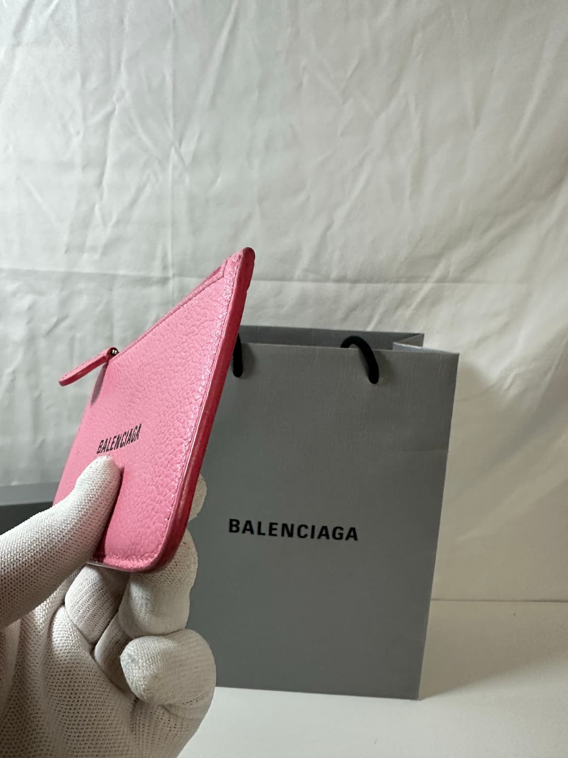 발렌시아가 지퍼 카드지갑 핑크 (OS) 상품이미지5