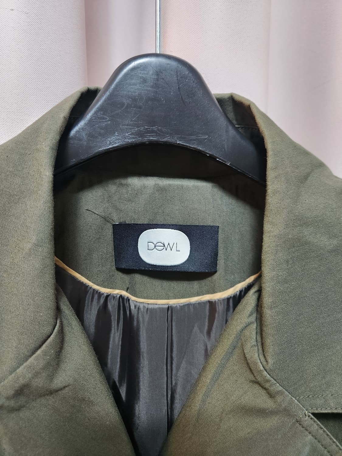 듀엘 카키색 롱 트렌치코트 상품이미지5