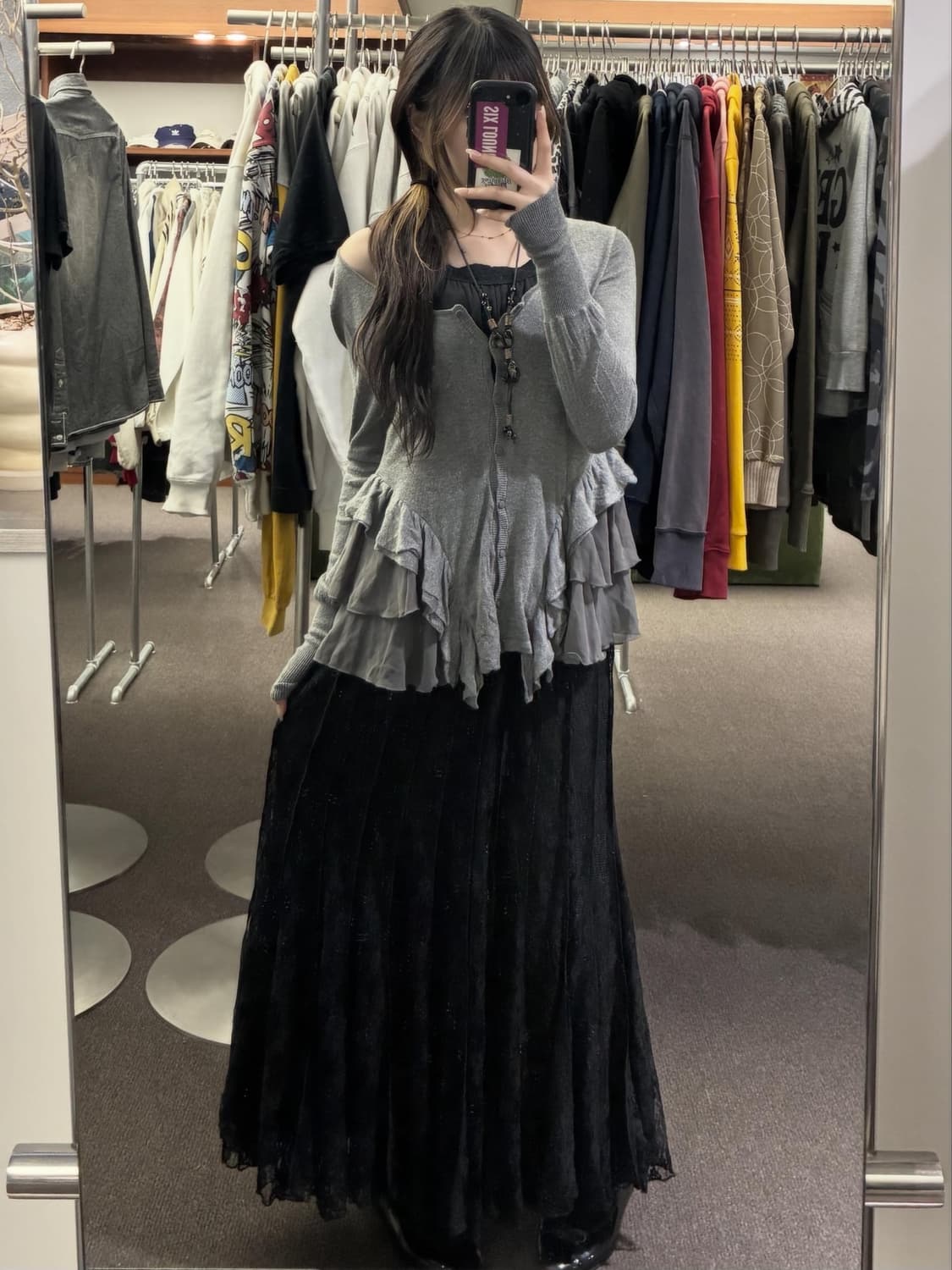 Grey Vintage Ruffle 🐩🐾 상품이미지1