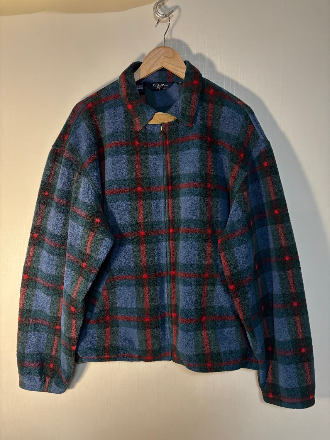 90s POLO 폴로 체크 플리스 스윙탑 드리즐러 빈티지 자켓 상품이미지3