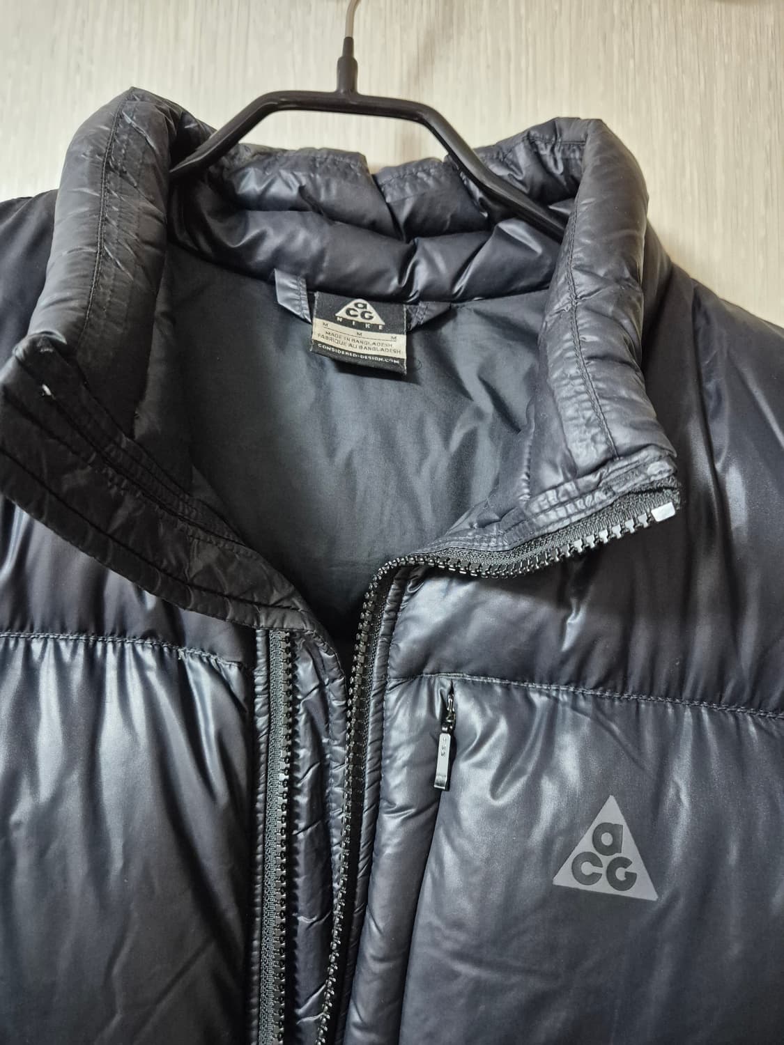 acg 나이키 ACG 구스다운 패딩 베스트 패딩조끼 M 블랙 상품이미지4