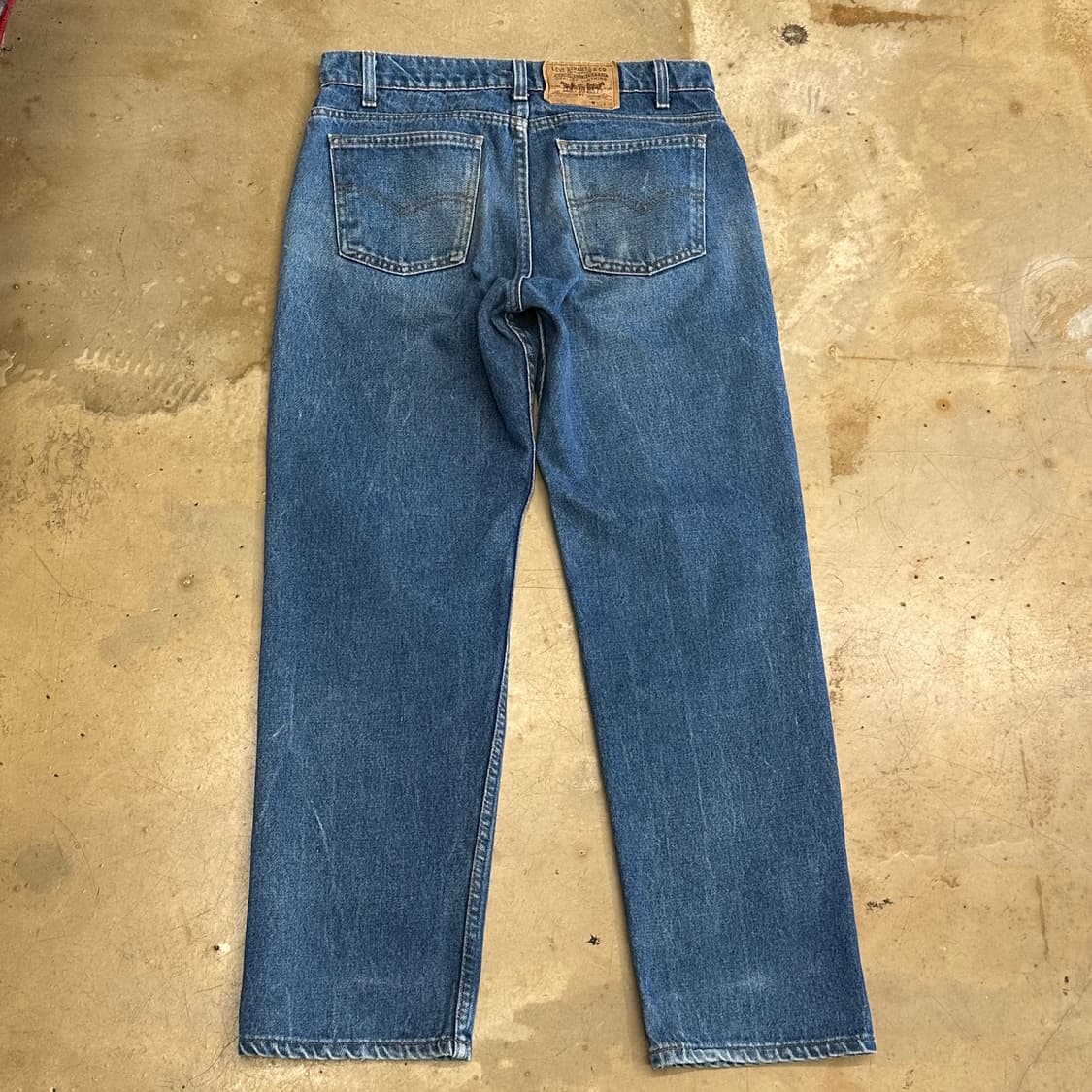 W34 90s Made in USA리바이스 506 오렌지탭 블루 데님팬츠 상품이미지2