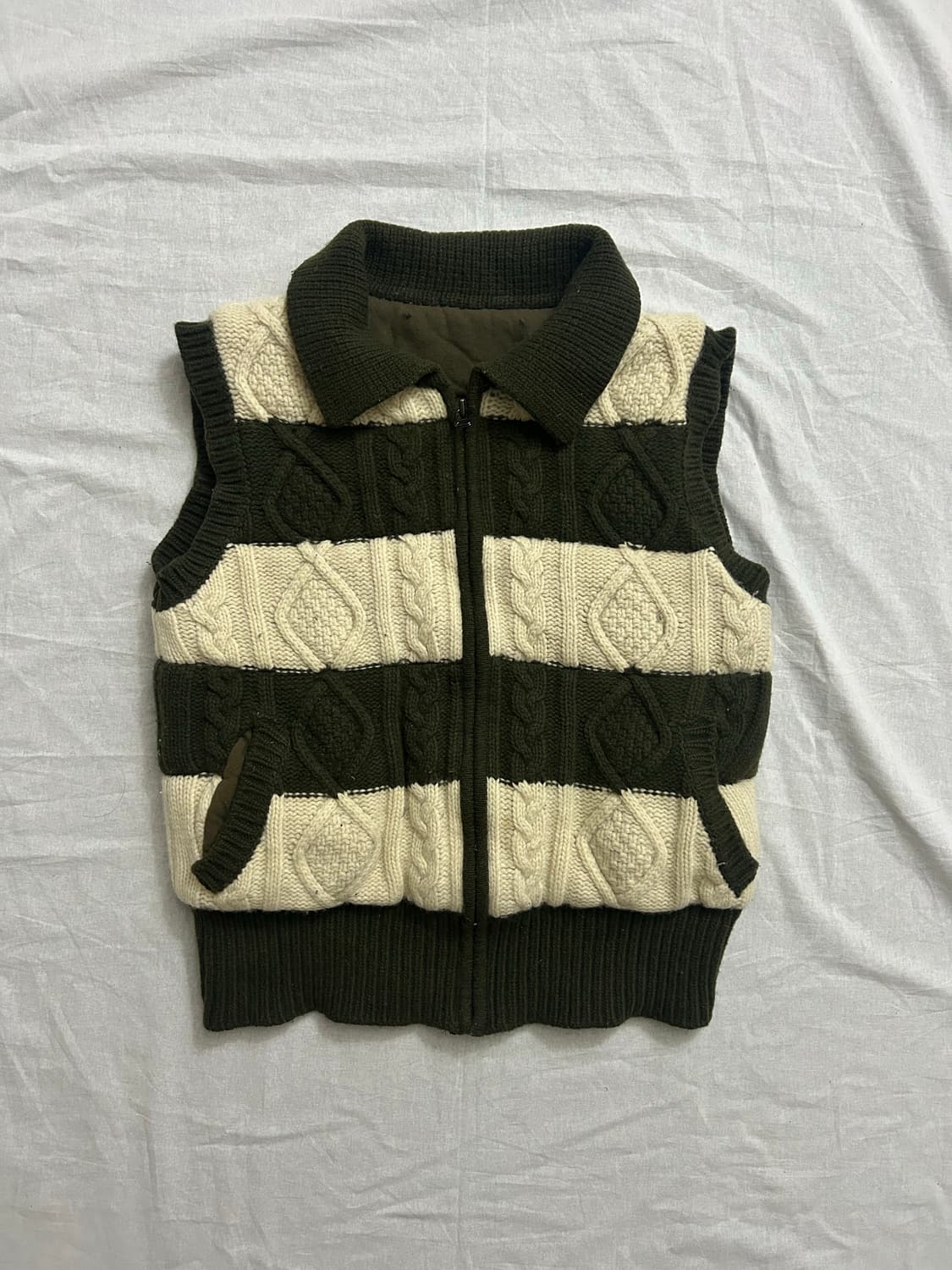 JPN VTG 케이블 니트 베스트 상품이미지1