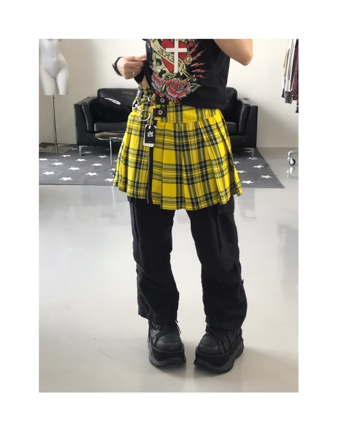 Heartless Punk Checked Mini Skirts 상품이미지1