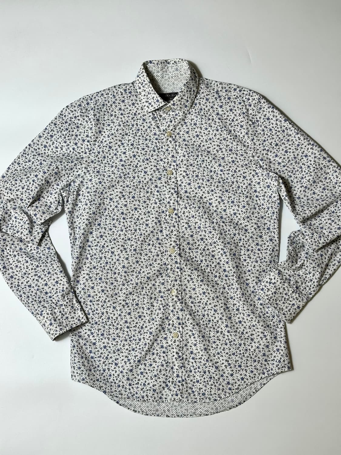 블루 플로럴 셔츠  상품이미지2