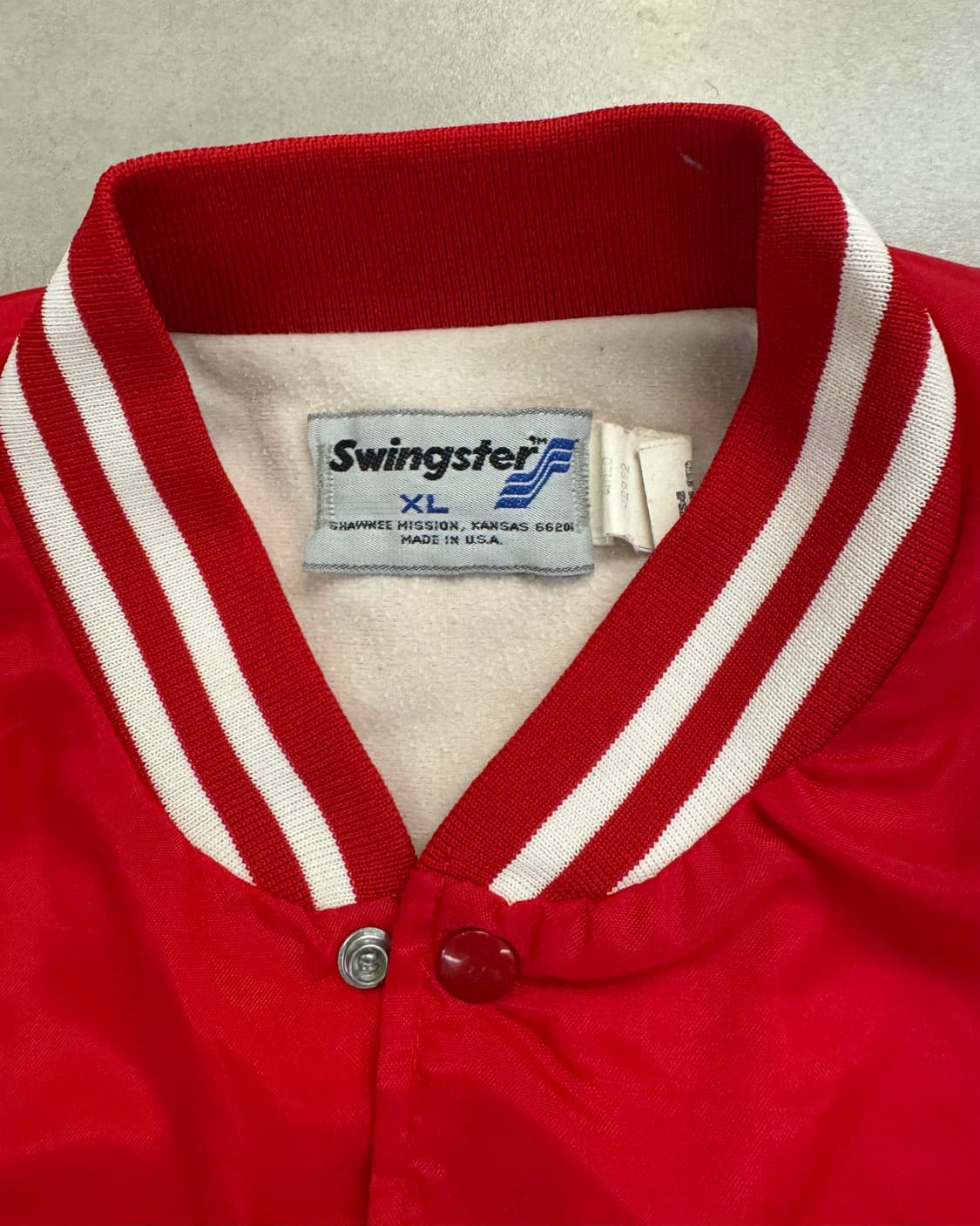 80‘s 빈티지 Swingster 나일론 봄버 자켓 XL 상품이미지3