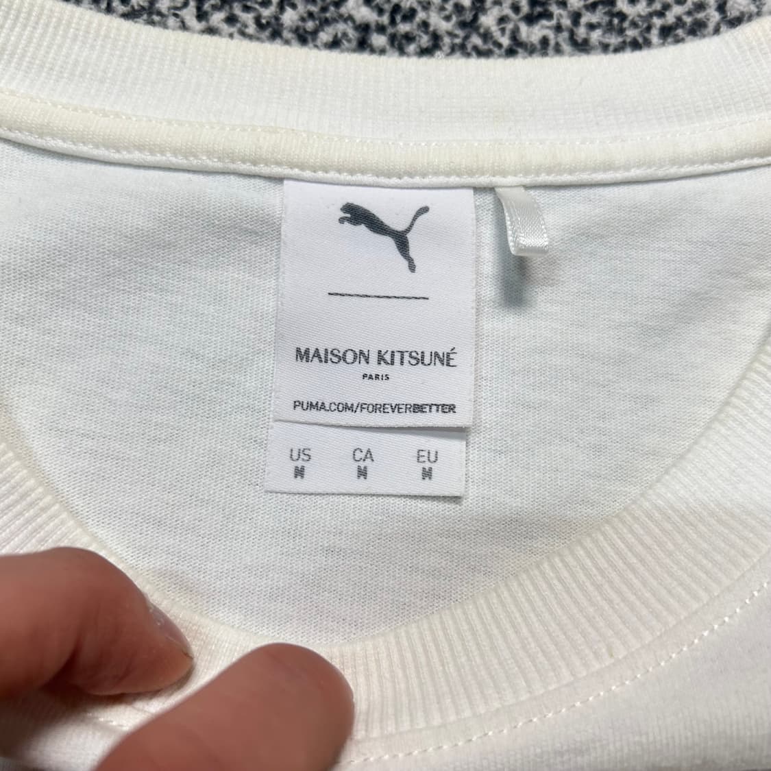 퓨마 X 메종키츠네 화이트 반팔티 상품이미지5