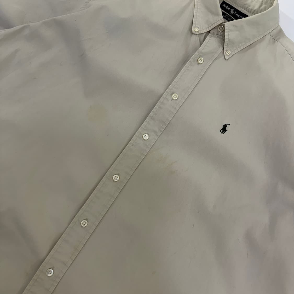 Polo  폴로 랄프로렌 자수 코튼 베이지 반팔 셔츠 상품이미지5