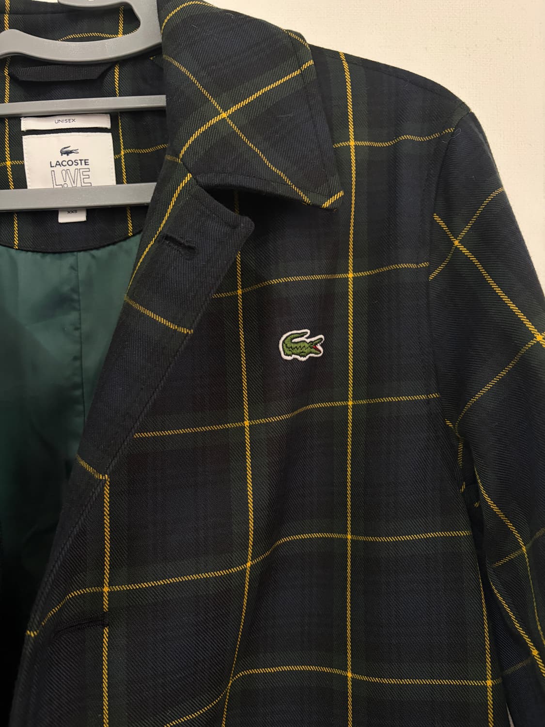 라코스테 체크 롱 자켓 상품이미지2