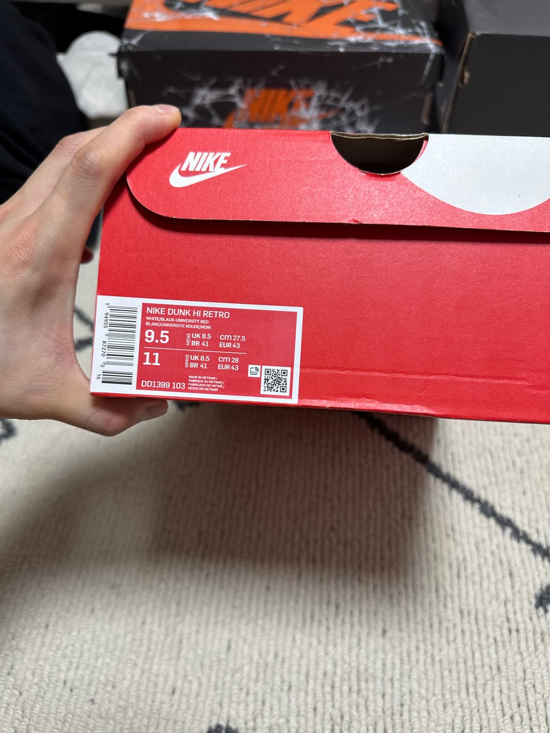 [275]나이키 덩크 하이 블랙 상품이미지4