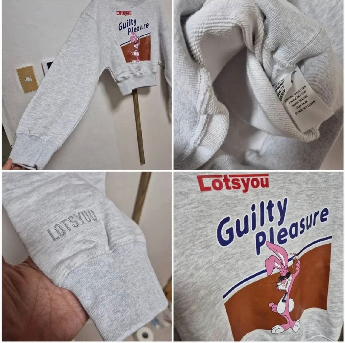 10만구입 새상품 크롭 맨투맨 유행 꾸안꾸패션 상품이미지4