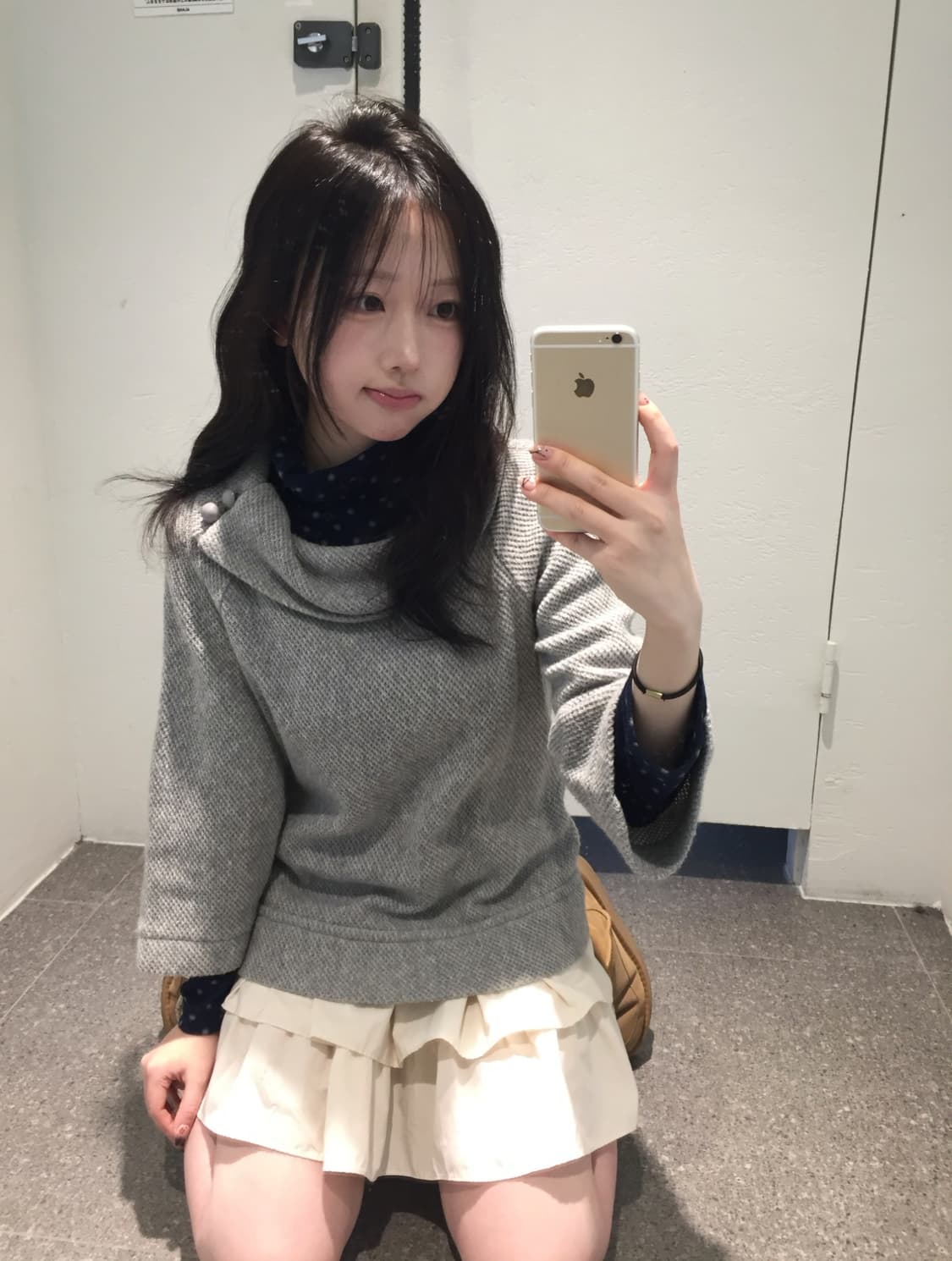 빈티지 그레이 도트 코디세트 상품이미지2