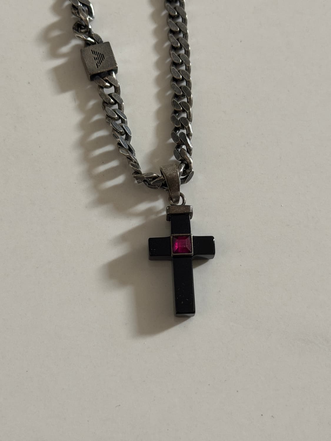 엠프리오 아르마니 크로스 펜던트 체인 목걸이 상품이미지1