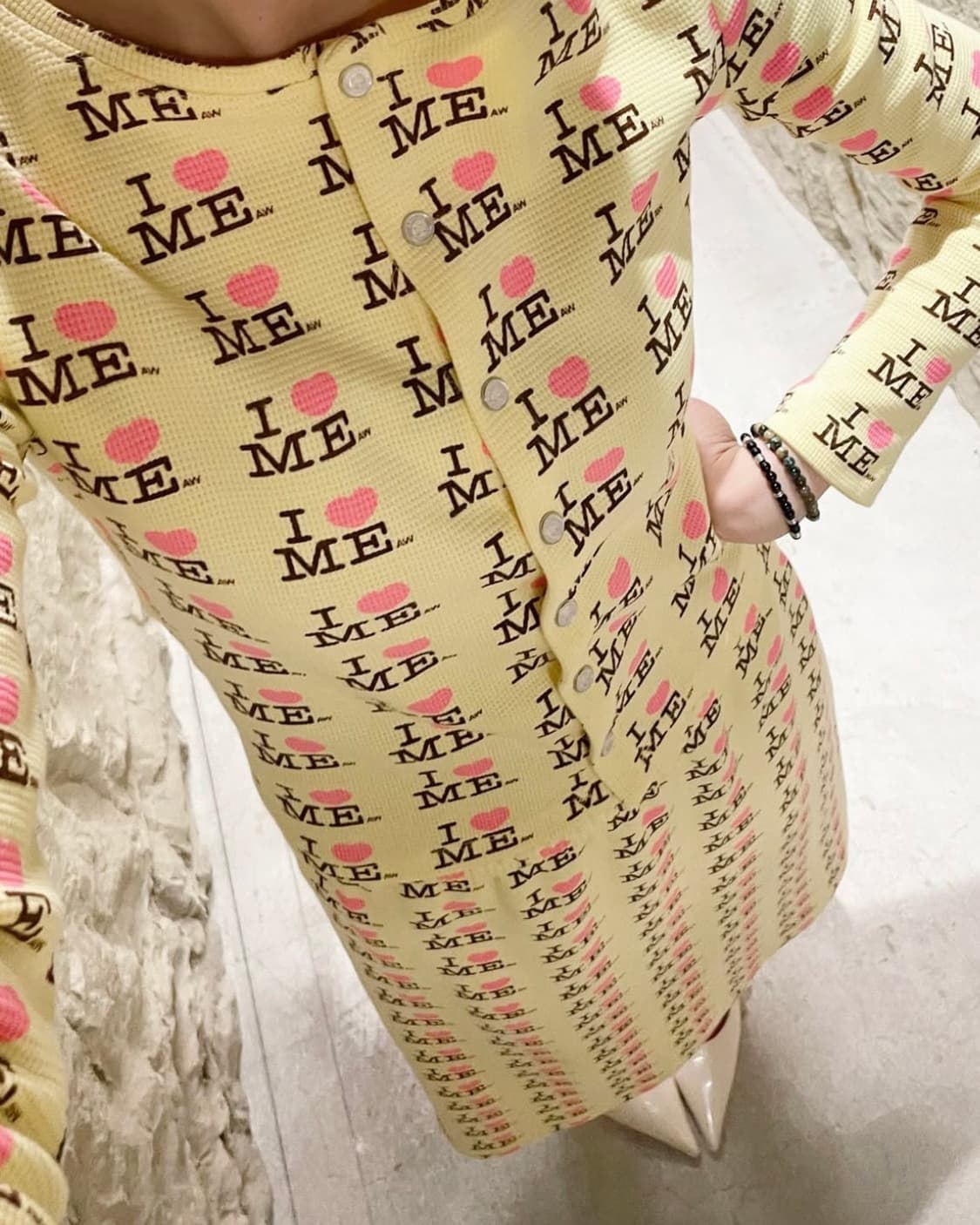 [S,M]애슐리 윌리엄스 26ss 아이 하트 미 가디건/옐로우 상품이미지5