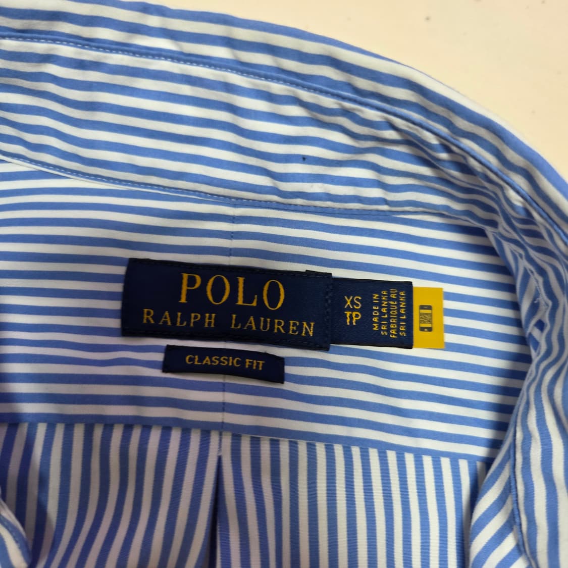 [XS] 폴로 랄프로렌 클래식핏 포플린 스트라이프 셔츠 블루 상품이미지2