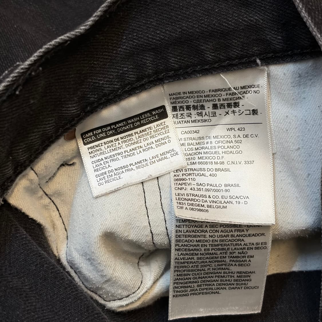 미국 빈티지 리바이스 501 블랙진 흑청 빅사이즈 청바지 상품이미지4