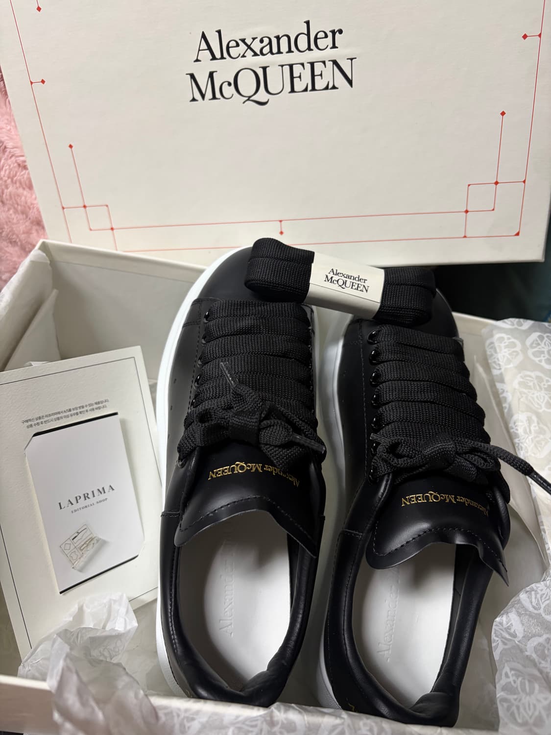 (새제품) 알렉산더 맥퀸 오버솔 스니커즈 블랙 235사이즈 상품이미지2