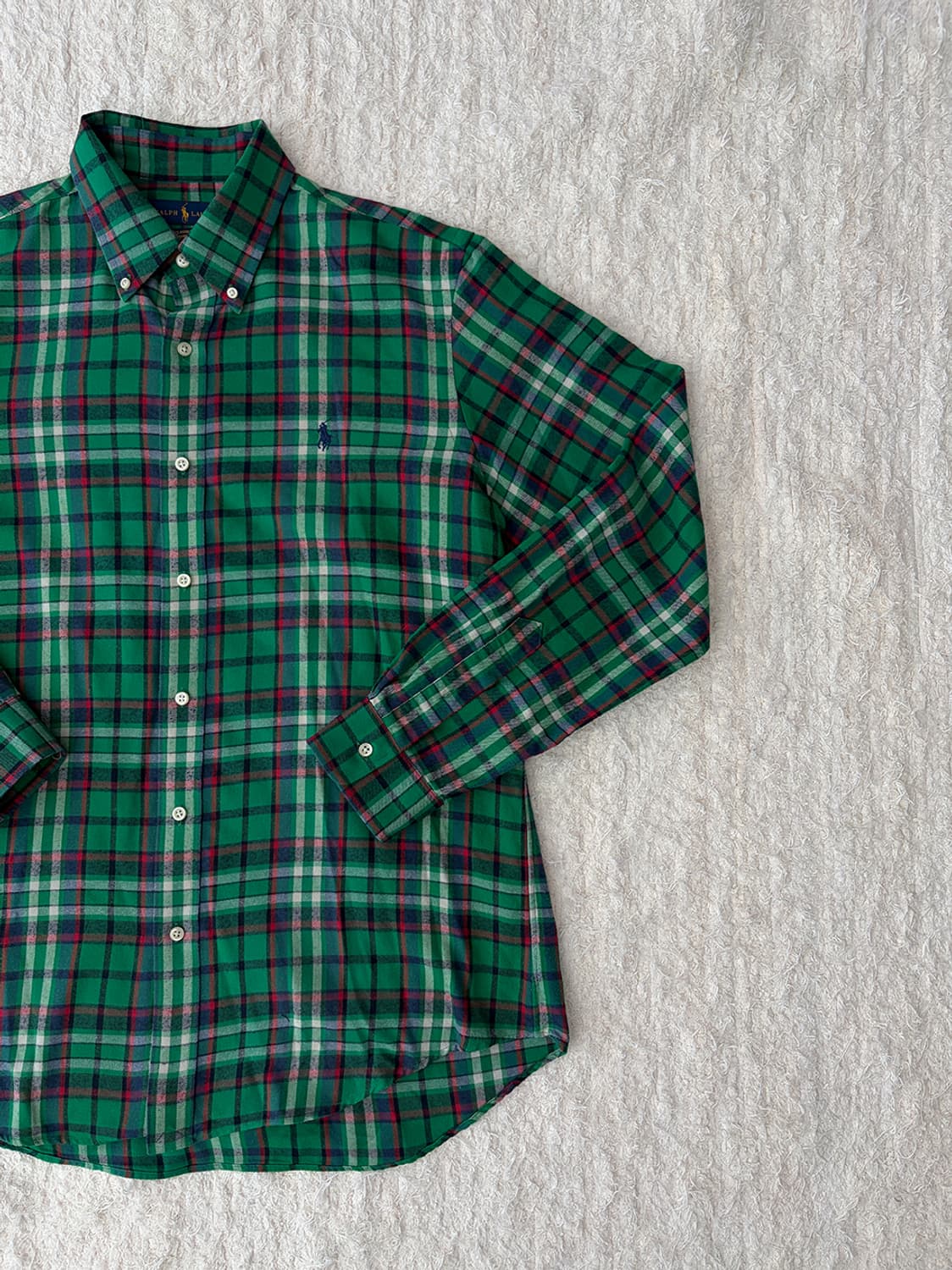 폴로 그린 체크셔츠 상품이미지3