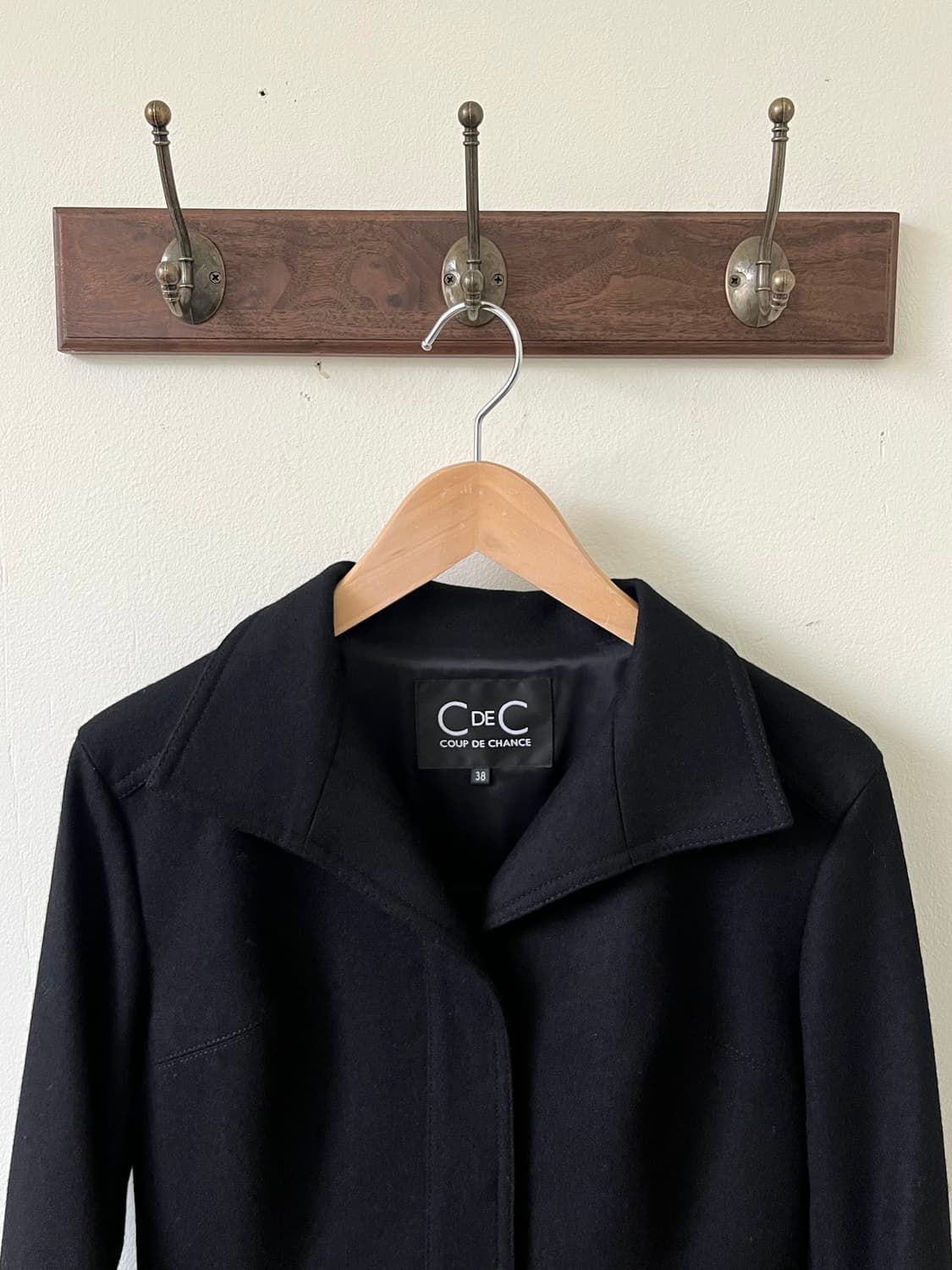 COUP DE CHANCE 블랙 울 자켓 상품이미지2