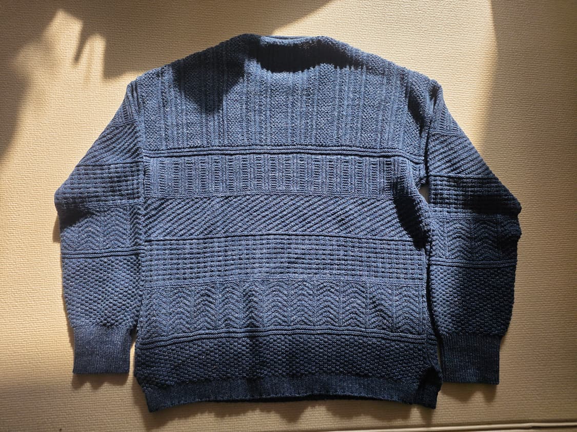 [S] RRL 코튼 린넨 롤넥 스웨터 네이비 컬러 상품이미지4