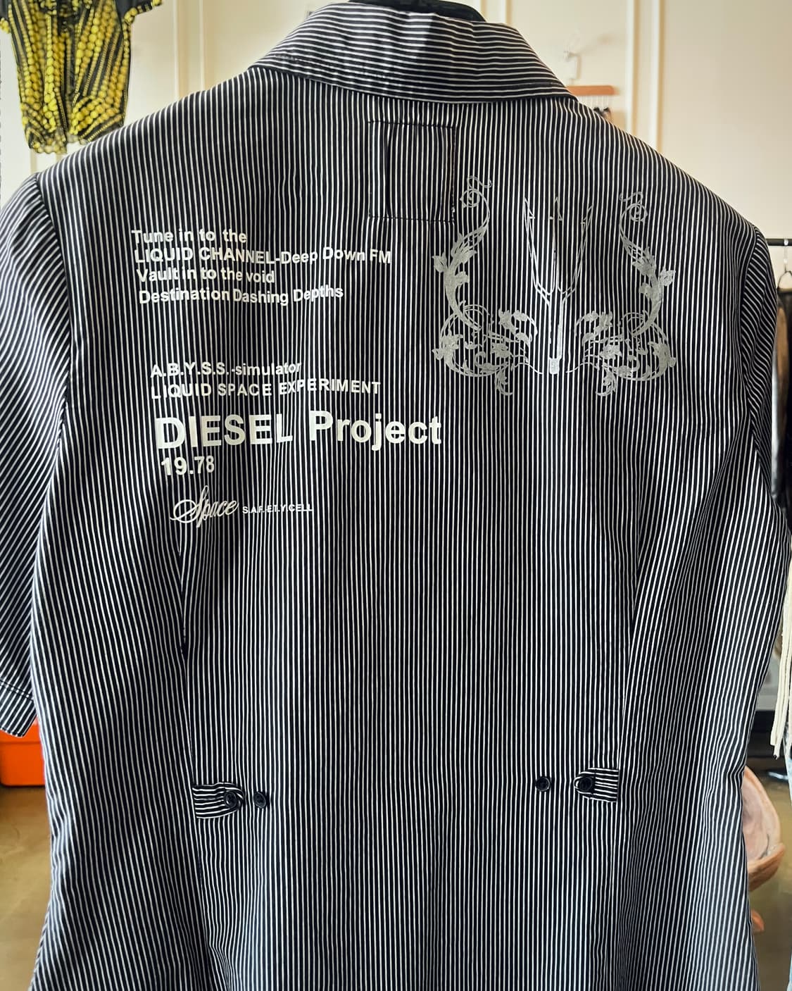 DIESEL Back Lettering 1/2 Stripe Shirt 상품이미지8