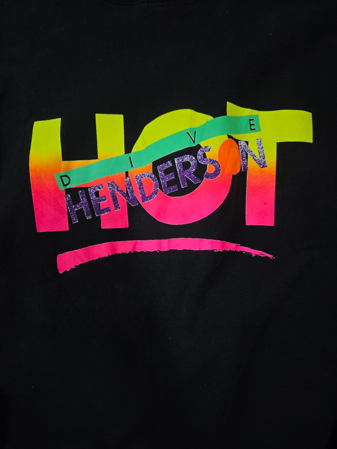 헤인즈 90s USA 블랙 오버 맨투맨 티셔츠 상품이미지4