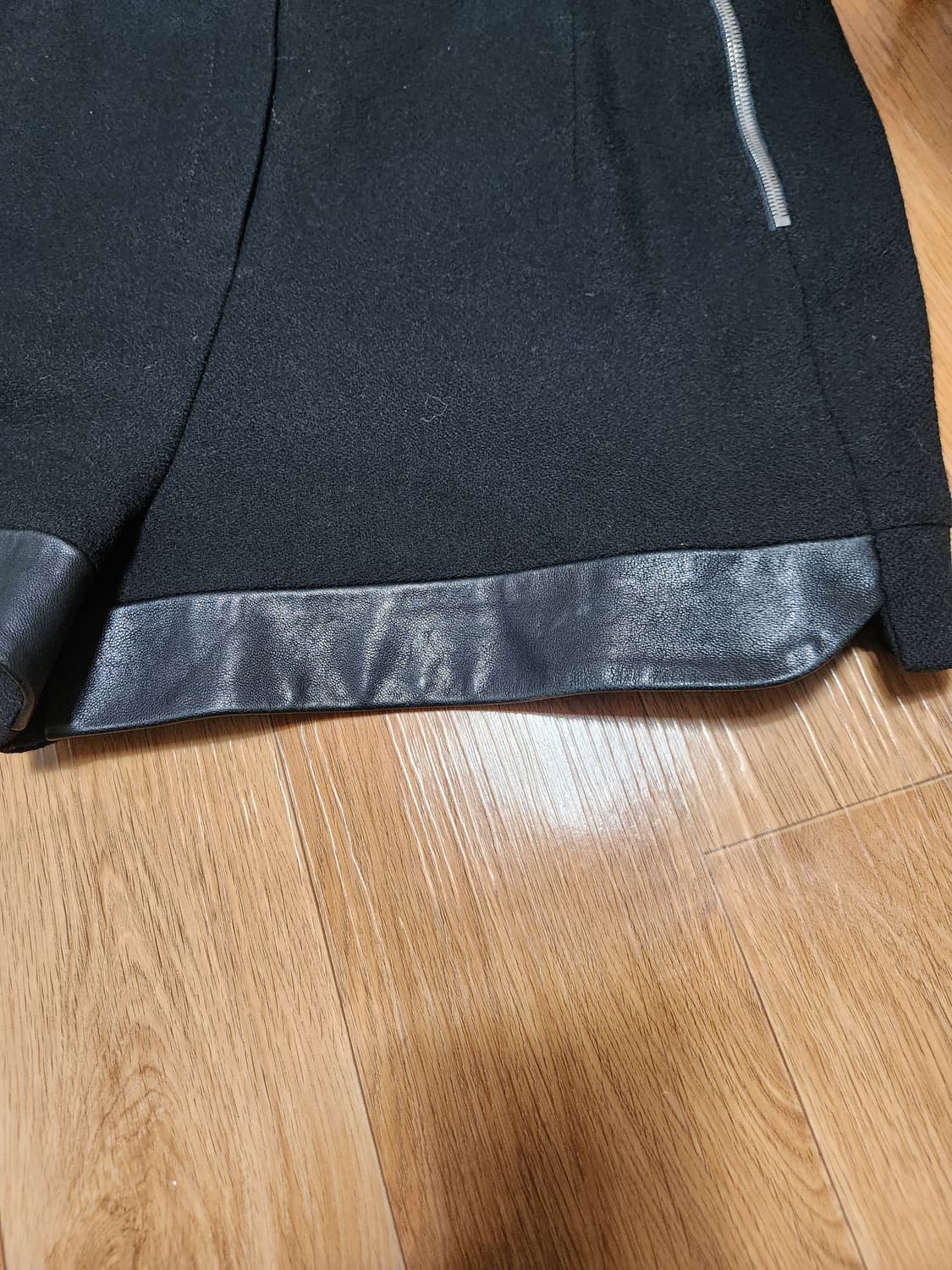 산드로 가죽배색 울반바지 상품이미지3