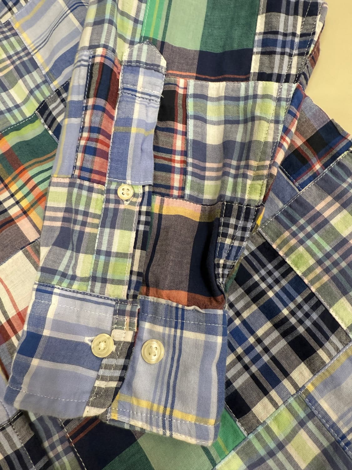 브룩스브라더스 마드라스 패치워크 셔츠 M(105) 상품이미지4