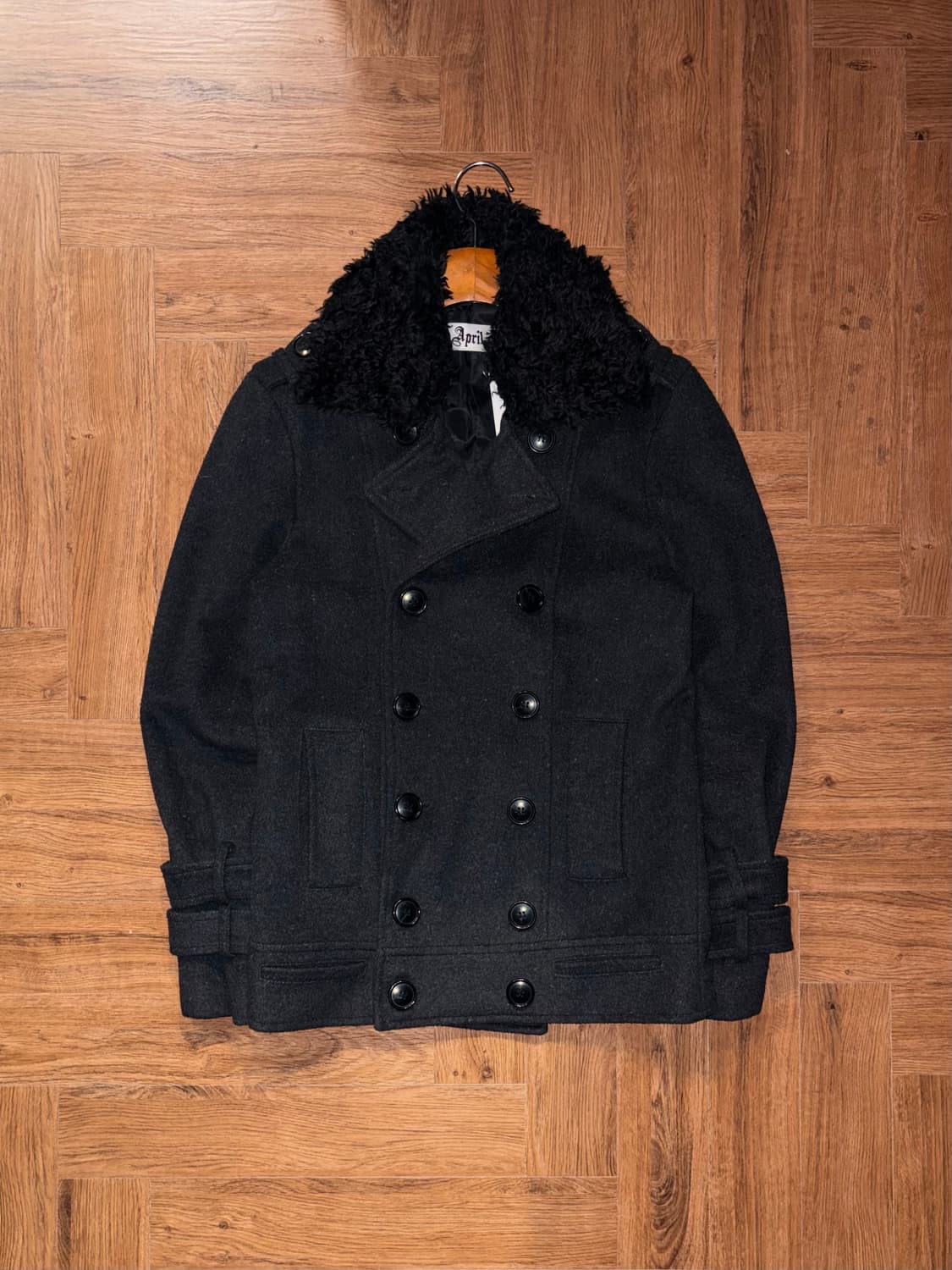 빈티지 퍼 카라 더블코트 상품이미지4